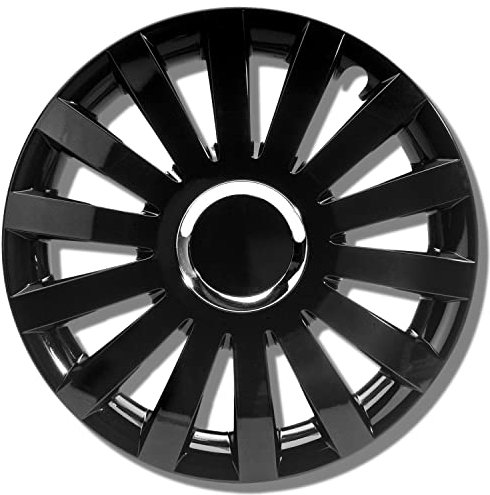 Albrecht tapacubos 17 pulgadas negro para llantas de acero - Tapacubos Sail de plástico con barnizado - Duradero en el embalaje original de Albrecht - Fabricado en la Europa