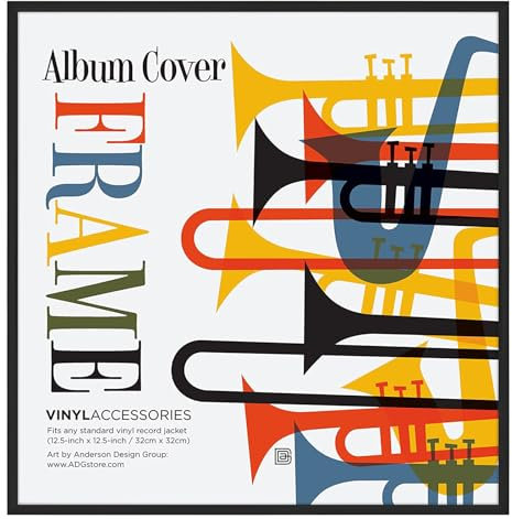 Americanflat Cornice Vinile Nera 32x32 cm Design Elegante e Minimalista con Plexiglass a Finitura Lucida - Cornice Quadrata da Parete con Accessori per Appenderla Inclusi