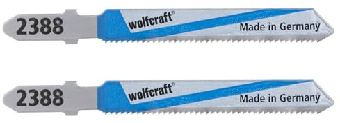 wolfcraft 2 Stichsägeblätter BiM I 2388000 I für Schnitte in NE-Metall, Edelstahl (Inox), Stahlblech I Kompatibel mit Marken wie Bosch, Makita, AEG uvm