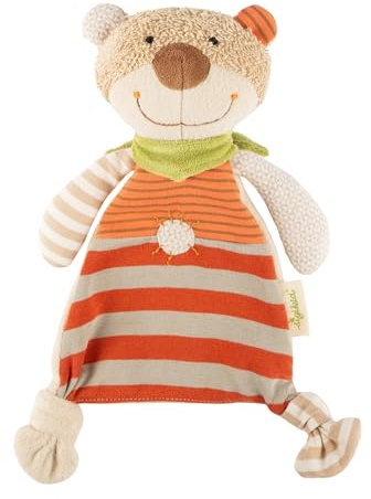 SIGIKID Schnuffeltuch Bär Green aus Biobaumwolle - Baby Schmusetuch - Spielzeug Stofftier Kuscheltier – Stofftuch für Neugeborene - Plüschtier zum Trösten für Babys und Kleinkinder – Made in Europe