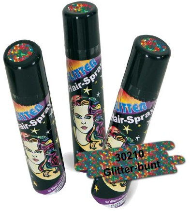 FASCHING 30210 Hairspray Glitter bunt, Haarspray+Glitzer+Farbe NEU/OVP