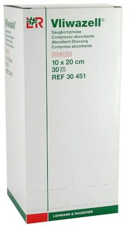 VLIWAZELL Saugkompressen steril 10x20 cm 30 St
