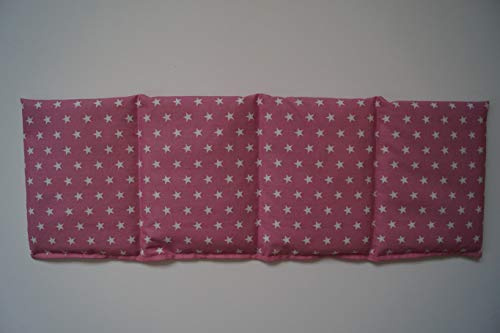 Körnerkissen Weizen 4-Kammern 50cm x 17cm Altrosa/weiße Sterne