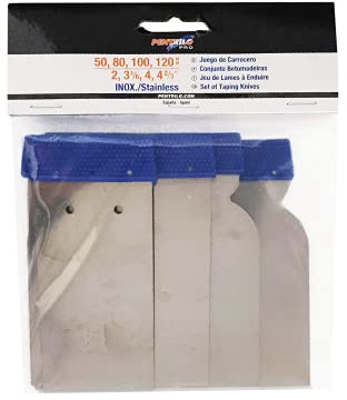 PENTRILO - JUEGO ESPATULAS CARROCERO INOX ECO (4 PIEZAS)