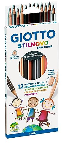 Giotto Stilnovo Skintones, Astuccio 12 Pastelli, Tonalità della Pelle