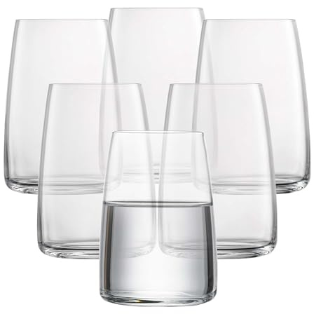 Zwiesel Glas Sensa Universal Tumbler (6er Set), vielseitige Trinkgläser, spülmaschinenfeste Tritan-Kristallgläser, Made in Germany (481.9 g)