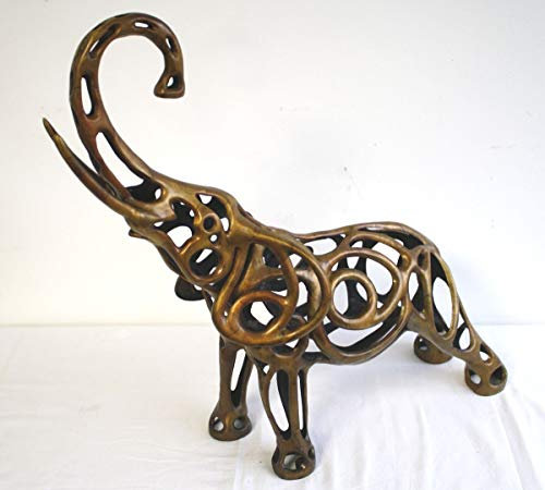Thermobrass Bronzefigur Elefant im abstrakten Design