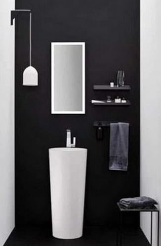 Rue Du Bain - Lave Main Totem Cylindre - Céramique Blanc - 39x83 cm - Star