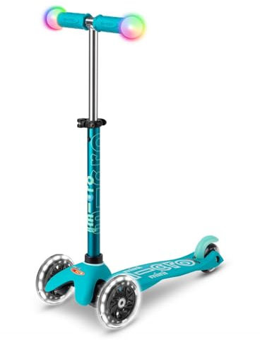 Micro Mobility Micro Mini Kickboard Deluxe Aqua, blau, Glasfaserverstärkter Kunststoff, Altersgruppe 2-5 Jahre, Belastbarkeit: 50 kg, MMD131, Trittbrett (BxL): 11 x 30 cm