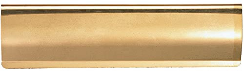 Interior Letterbox Plate Tidy Cover Flap - 280 x 62mm - Polished Brass | Front Door Letterbox Plate Cover - Interior/Exterior Mailbox Tidy - Door Post Flap