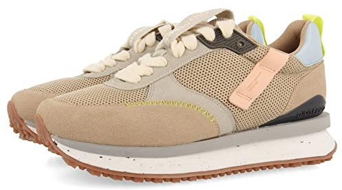 Sneakers Beige con Texturas para Mujer anneot