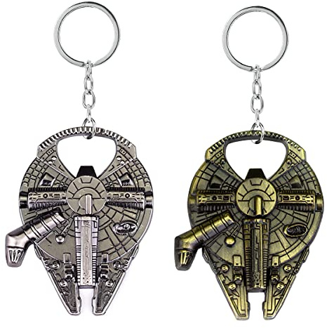 Star Wars Bottle Opener, FainFun 2 Stück Bieröffner Anhänger, Lustige Bieröffner aus Metall für Bier, Cola, Limonade, Flaschenöffner Schlüsselanhänger Als Geschenk für Männer und Star Wars Fans(S)