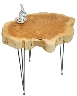 Live Edge Coffee Table Rustic Coffee Table Natural Wood Side Table Cypress Nesting Table l by SkilledHandsShop (40 x 50 cm)