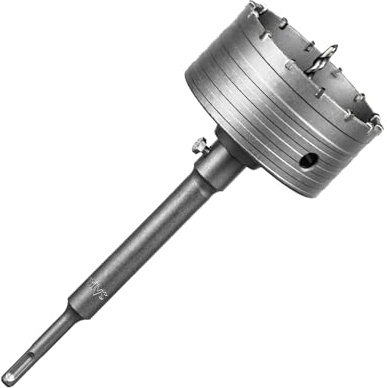 SALI Concrete Hole Saw Kits 110mm Tungsten Steel Wall Hole Cutter Drill Bit Sets with M22 Thread 220mm SDS Plus Shank Connecting Rod Center Positioning Drill Bit for Cement Wall Masonry Foam Brick