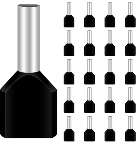 Hanibos Lot de 100 embouts de câble doubles 1,5 mm² - Embouts de câble isolés pour connexion de câble