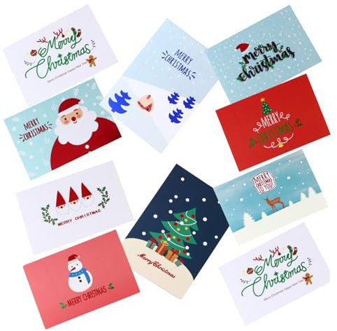 NAMOARLY Weihnachtsgeschenke 18 Stk Weihnachtskarte Neujahrsgrußkarten Danke Karten Geschenk-grußkarten Chinesische Neujahrskarte Weihnachtsgeldkarte Weihnachten S77 Papier Hochzeitskarte