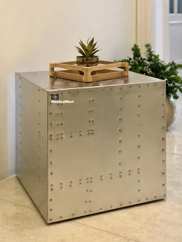NauticalMart Aluminum Aviator Spitfire Sofa Chair Wing Desk Coffee Table End Table Living Room Decoration (End Table)
