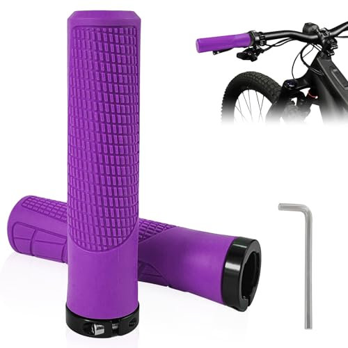 xiaoxiaozhijia Puños de Bicicleta Ergonómico,Manillar de Bici Universal de 22mm,Manillar de Empuñadura para MTB/BMX/Montaña/Bici Plegables/Bicicletas Urbanas/Scooter (Morado)