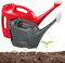 6L Slimline Watering Cans Red/Green Plastic Watering Can With Rose Head Garden Plants Indoor & Outdoor Water Sprinkler For Easy Pouring & Better Control (Green, 1 x 6L Watering Can)