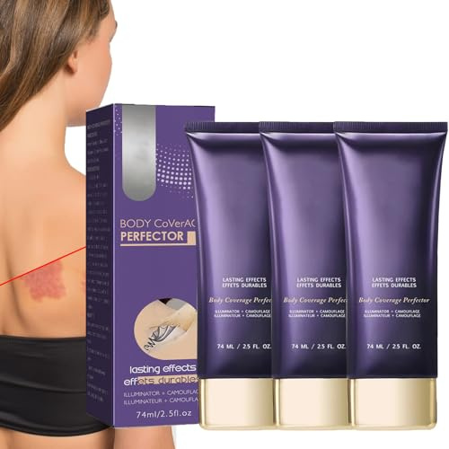 Täckkräm för rastresor, kamouflage make-up, kvastresa, concealer-creme, åderbråck, concealer för kroppen, tatuering foundation vattentät, ärr cover up makeup skydd (3 st, 74 ml)