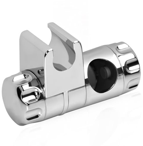 Supporto Soffione Doccia, Supporto Doccia Regolabile, Supporto di Ricambio per Soffione Doccia, Porta Doccino per Doccia, Accessori per Doccia, ABS Cromato, Adatto per Asta Doccia da 25 mm