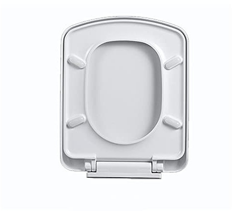 Abattant WC carré Haut de Gamme à Fermeture Douce Blanc (carré, UF) – Abattant WC à dégagement Rapide – Fixation supérieure – Abattant WC Familial Amovible, Abattant WC à Fermeture Lente, 04a (04g)