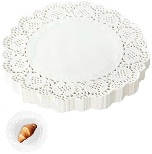UYVPAER 150 Pièces Rond Napperon Papier Dentelle Napperon Gâteau d'emballage Tapis de Papier Patisserie Tapis de Papier