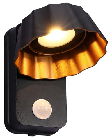 Outdoor Wall Light with Motion Sensor - Wall Light IP65 24W Wall Light for Indoor and Outdoor with Rotating Panel LED Flowers, Garden Terrace Entrance