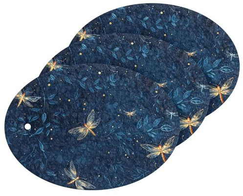 Unas cuantas encantadoras luciérnagas volaron en cielo azul oscuro, esponjas de cocina absorbentes y estropajos de cocina antideslizantes para uso doméstico para limpiar sartenes de cocina, vajilla y