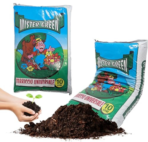 Sicignano | Terriccio Universale, Substrato di Coltivazione Misto - per Piante Verdi da Appartamento Balcone Giardino, per Vegetali in Vaso o Piena Terra - Coltivazione, Giardinaggio (6, 10 Litri)