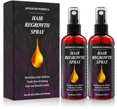 AMAINKI Hair Nourishing Serum Twin Pack – Rosemary & Castor Oil with Biotin and Botanical Extracts, Scalp Care for Fuller-Looking, Stronger Hair, Lightweight Leave-In for Women & Men, 60ml×2
