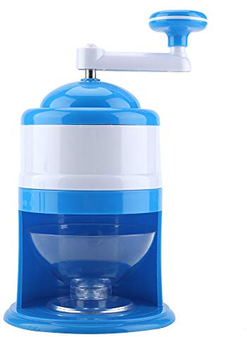 Manual Ice Crusher | Hand Crank Snow Cone Maker for Kitchen/Party/Outdoor | Portable Non - Electric Ice Shaver with Stainless Steel Cutter & Serving Cup