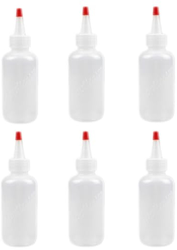 minkissy Botellas Exprimibles Aplicador de Punta de Plástico Ldpe 120 Ml 8 Piezas para Pegamento y Manualidades, Dispensador Preciso y Duradero para Pintura y Adhesivos