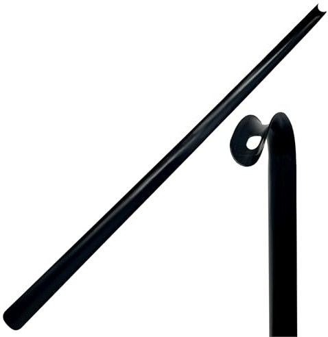 Cia&Co Calzador Extra-Largo Metálico 80 cm Acero de Alta Resistencia con Recubrimiento Epoxi Negro Antracita · Extralargo para Usar de Pie o Sentado · Para Botas, Botines y Zapatos