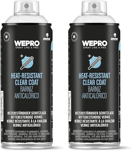 Montana Colors MTN PRO Alta Temperatura Barniz Brillo, Spray 400ml, El embalaje puede variar (Paquete de 2)