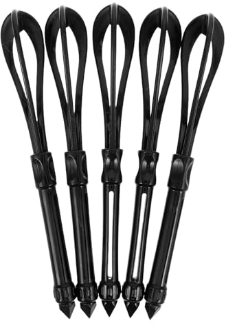 YARNOW Lot de 5 fouets mélangeurs pour teinture capillaire en plastique, design multifonctionnel pour professionnels de la coiffure, idéal pour salons de coiffure et barber Réutilisable