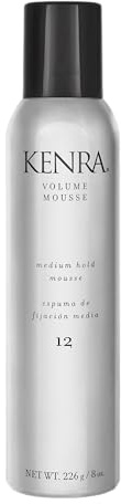 Kenra Volume Mousse 12 | Medium Hold Mousse | Non-Drying, Non-Flaking Lightweight Formulation |Styling Control Without Stiffness Or Stickiness | Tames Frizz & Conditions | All Hair Types | 8 oz