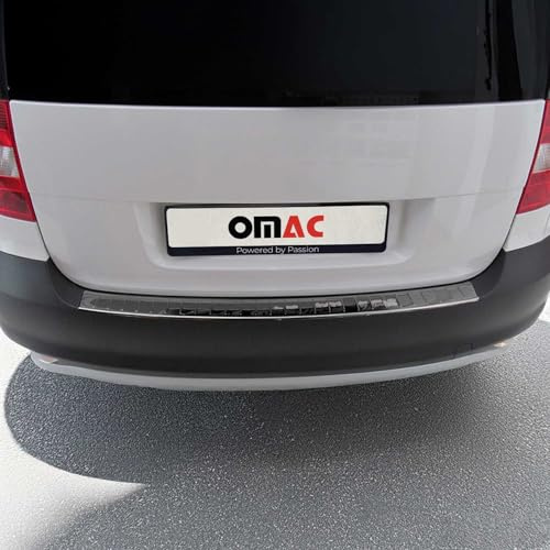 OMAC Ladekantenschutz Stoßstangenschutz für Skoda Yeti 2009-2013 Pre-FL – Edelstahl Chrom