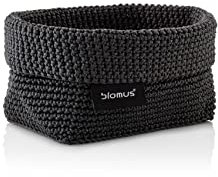 Blomus Cesta de ganchillo 68882, antracita, M, carbón