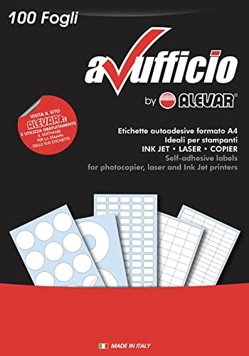 800 Etichette Adesive Senza Margini - 105 x 74 mm - 8 Etichette Bianche per Foglio - 100 Fogli A4