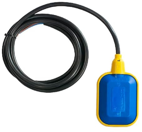 Interrupteur à Flotteur KEY, Press Control Capteur de Niveau d’Eau pour Pompe avec Contrepoids, pour Eau Claire et Eau Usée, Détecteur d’Inondation, Made in Italy (câble 5 m)