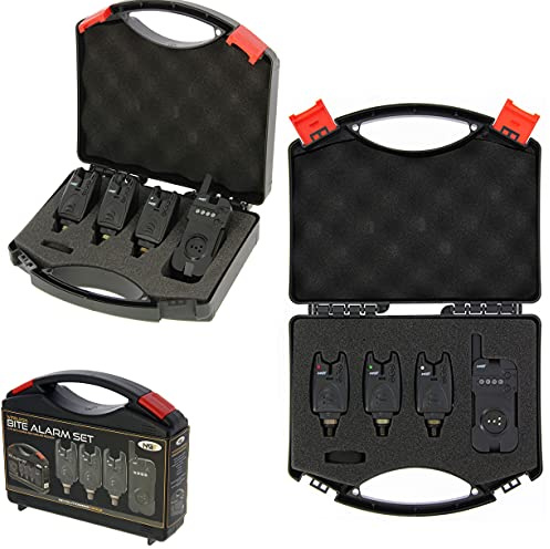 angling pursuits NGT Carp Coarse Mini Compact Bite Alarm Set 3 VTS Bite Indicator With Receiver