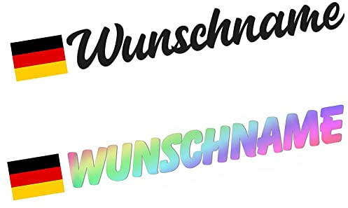 Fahrrad-Aufkleber Name Flagge Fahrrad-Sticker Namensaufkleber Länder-Fahne Set fürs Bike Kart Helm Motorrad