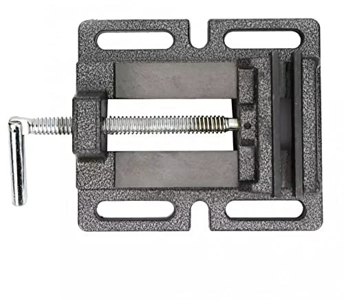 Terryshop74® Morsa da Banco 2,5 Pollici per Trapano a Colonna – Metallo Pesante, Ganasce Antiscivolo, Serraggio Preciso per Lavori di Precisione