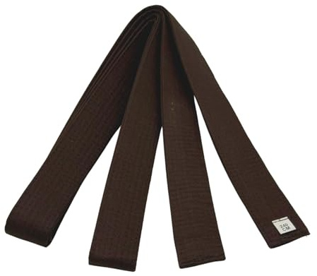 TMA Martial Arts Karate Taekwondo Solid Color 1.75'' Wide Double Wrap Student Rank Belt for Kids and Adult (Brown, 3)