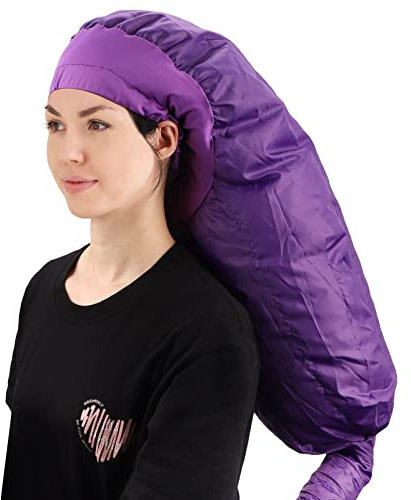Segbeauty Caschi per Asciugatura, Cuffia Asciugacapelli, Casco Asciugacapelli da Casa Portatile e Professionale, con Elastico per Attacco Phon (Viola)