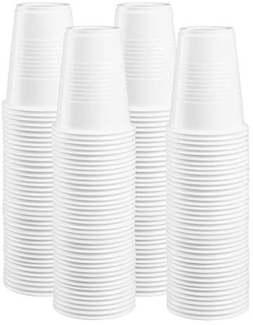 GUSTO 7 oz White Disposable Plastic Cups [500 Count] Cold Beverage Cups for Parties, Office & Events – Durable, Stackable (Formerly Comfy Package)