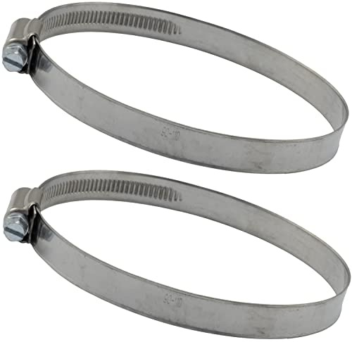 AERZETIX - C63584-2er-Satz Schlauchschellen mit tangentialschraube 90-110 mm verstellbar - breite 12 mm - aus edelstahl - silberfarben - lüftungsrohre gartenarbeit wasser sprinklerschlauch