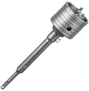 SALI Concrete Hole Saw Kits 75mm Tungsten Steel Wall Hole Cutter Drill Bit Sets with M22 Thread 220mm SDS Plus Shank Connecting Rod Center Positioning Drill Bit for Cement Wall Masonry Foam Brick