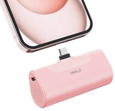 iWALK Batterie Externe 4500mAh[USB-C Version][Compatible avec iPhone 16 Série], Power Bank Mini 20W PD Charge Rapide, Petit Chargeur Externe Compatible avec iPhone 16 Pro Max/16 Pro/15 Plus/15/Android